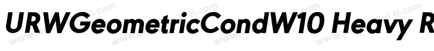 URWGeometricCondW10 Heavy Regular字体转换